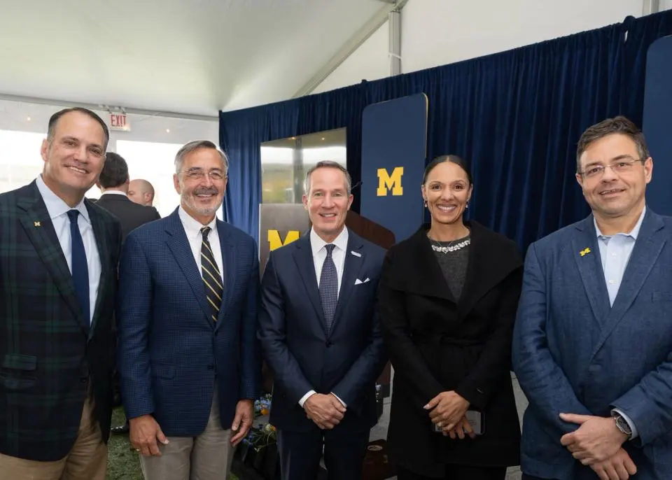 A group of people in business suits.